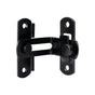 2 Sets 90 Degree Sliding Door Latch Lock Catch Kit for Home Use - Right-Angle-Black-S V528-ANGLE-BLACK-S-SCREWS-2SET-506173