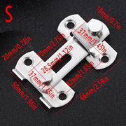 2 Sets 90 Degree Sliding Door Latch Lock Catch Kit for Home Use - Right-Angle-Black-S V528-ANGLE-BLACK-S-SCREWS-2SET-506173
