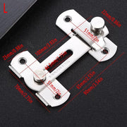 2 Sets 90 Degree Sliding Door Latch Lock Catch Kit for Home Use - Right-Angle-Black-S V528-ANGLE-BLACK-S-SCREWS-2SET-506173