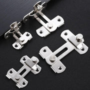 2 Sets 90 Degree Sliding Door Latch Lock Catch Kit for Home Use - Right-Angle-Black-S V528-ANGLE-BLACK-S-SCREWS-2SET-506173