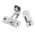 2 Sets 90 Degree Sliding Door Latch Lock Catch Kit for Home Use - Right-Angle-Silver-L V528-ANGLE-DRAWING-L-SCREWS-2SET-652123