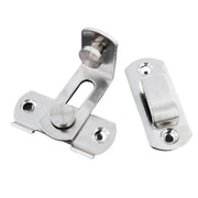 2 Sets 90 Degree Sliding Door Latch Lock Catch Kit for Home Use - Right-Angle-Silver-L V528-ANGLE-DRAWING-L-SCREWS-2SET-652123