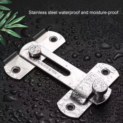 2 Sets 90 Degree Sliding Door Latch Lock Catch Kit for Home Use - Right-Angle-Silver-L V528-ANGLE-DRAWING-L-SCREWS-2SET-652123