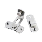 2 Sets 90 Degree Sliding Door Latch Lock Catch Kit for Home Use - Right-Angle-Silver-S V528-ANGLE-DRAWINGS-SCREWS-2SET-901625