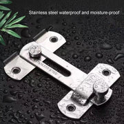 2 Sets 90 Degree Sliding Door Latch Lock Catch Kit for Home Use - Right-Angle-Silver-S V528-ANGLE-DRAWINGS-SCREWS-2SET-901625