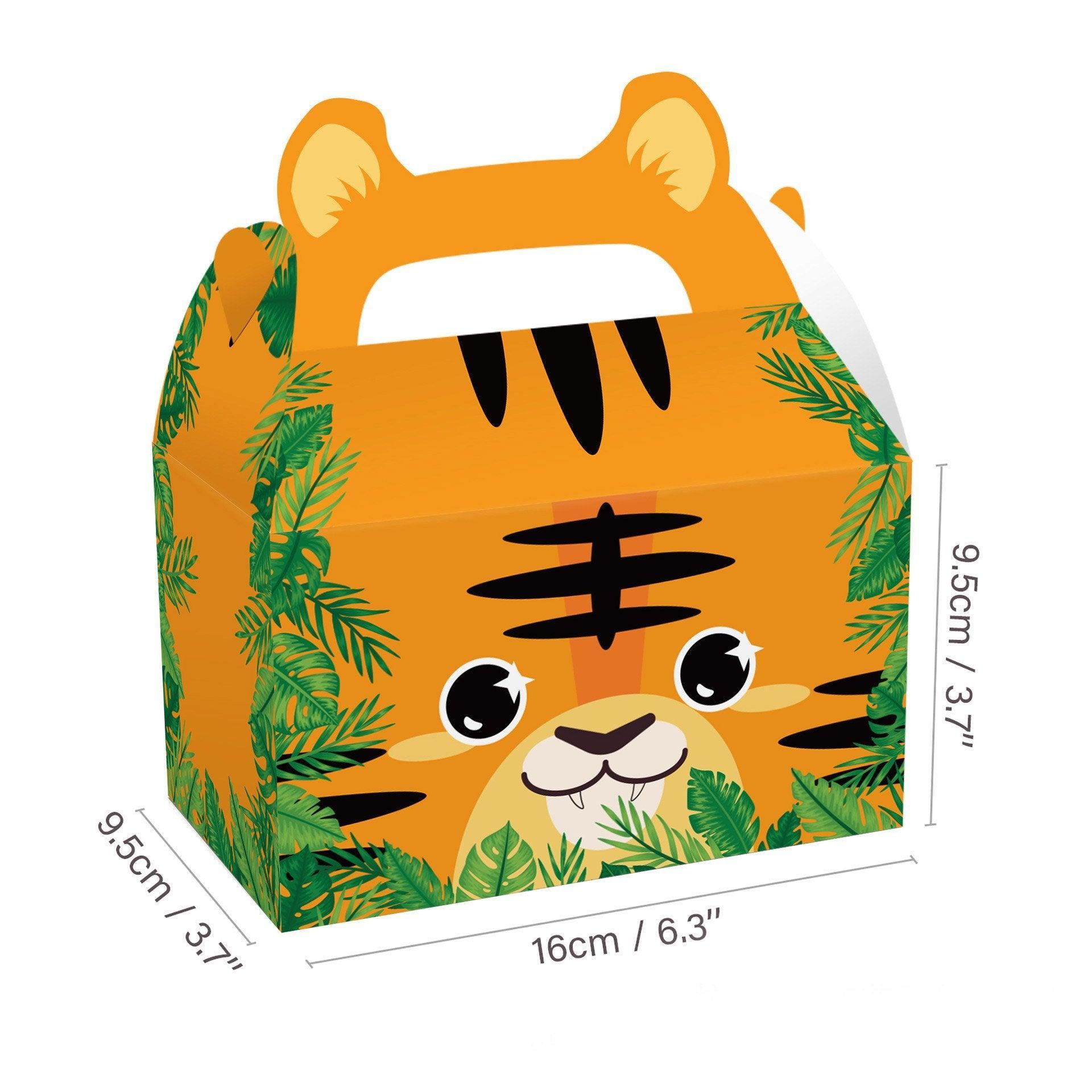 24X Jungle Safari Animal Gift Boxes Bag Favour Present Wrapping Candy Cookie Box V528-ANIMAL-BOX-24PCS-543008
