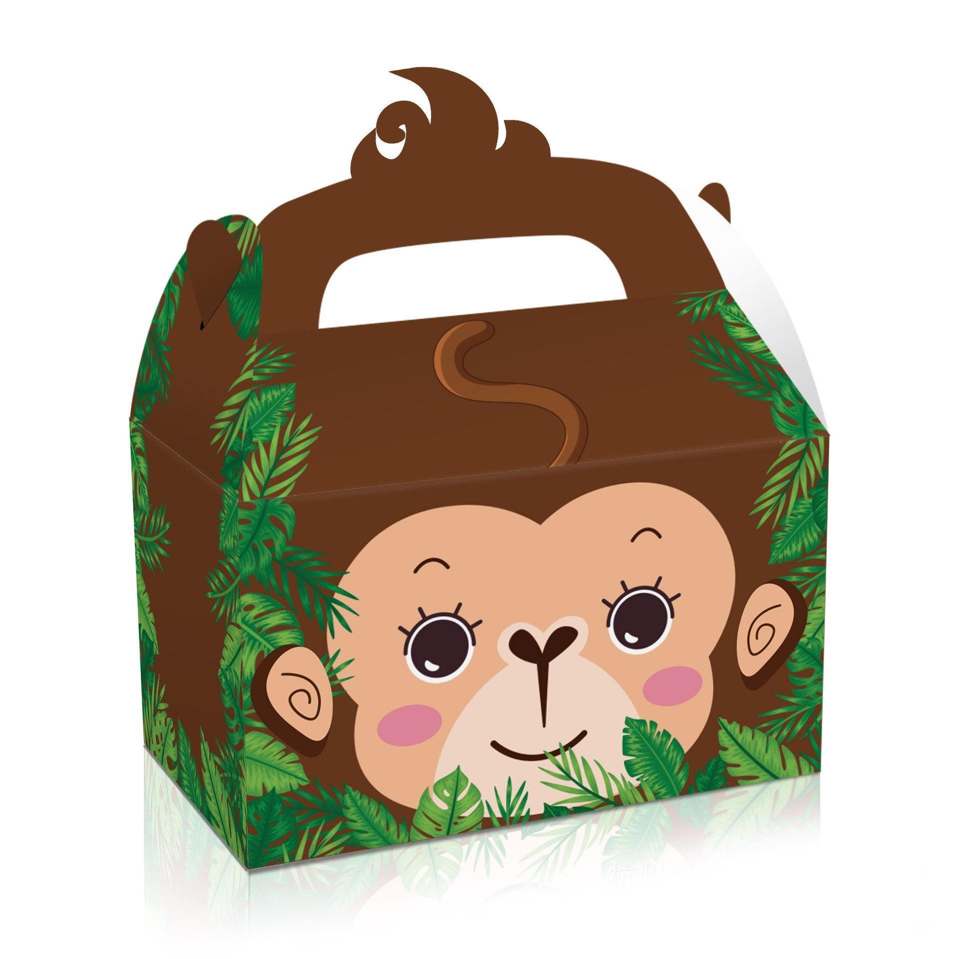 24X Jungle Safari Animal Gift Boxes Bag Favour Present Wrapping Candy Cookie Box V528-ANIMAL-BOX-24PCS-543008