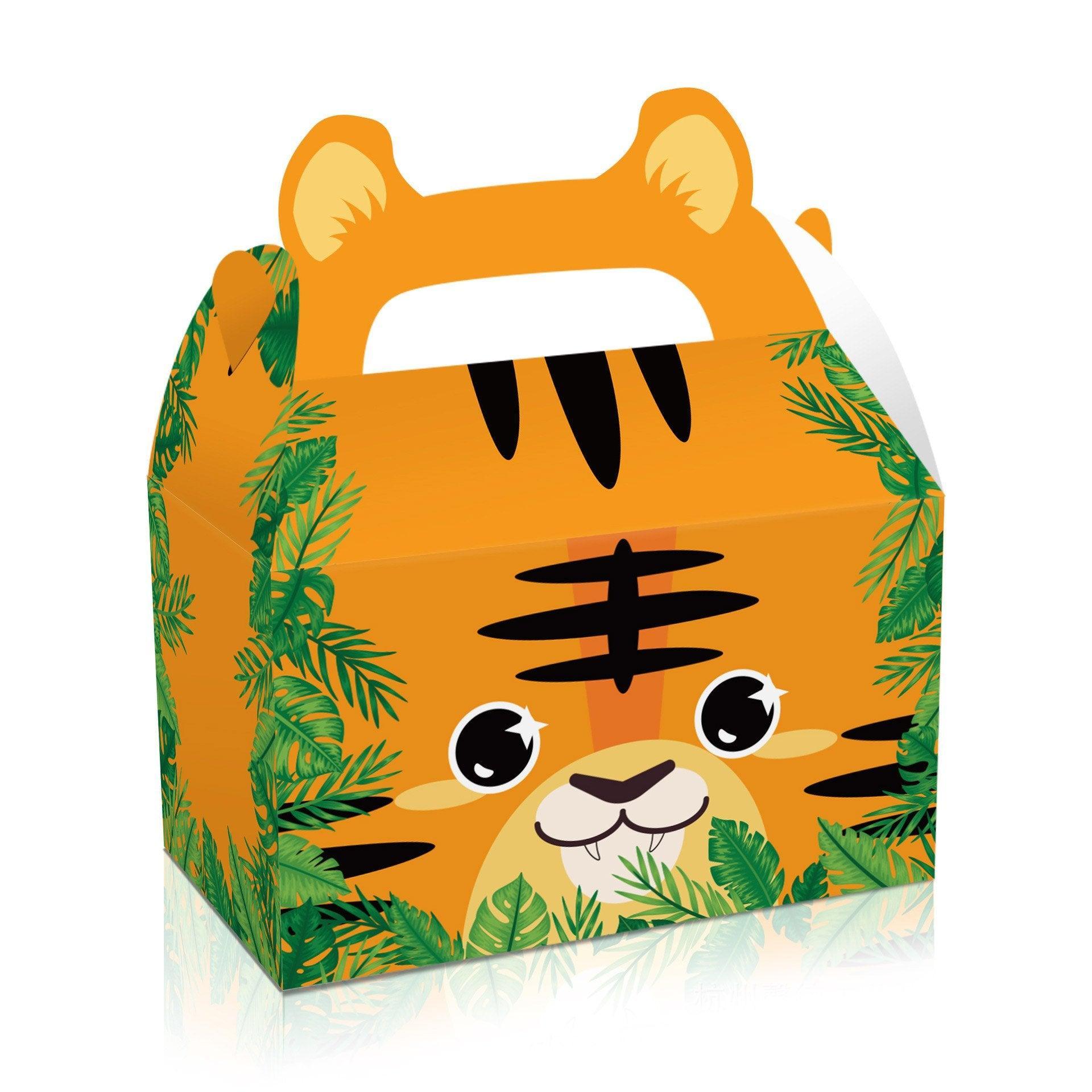24X Jungle Safari Animal Gift Boxes Bag Favour Present Wrapping Candy Cookie Box V528-ANIMAL-BOX-24PCS-543008