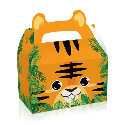 24X Jungle Safari Animal Gift Boxes Bag Favour Present Wrapping Candy Cookie Box V528-ANIMAL-BOX-24PCS-543008