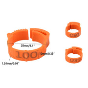 Chicken Duck Goose Leg Rings 100pcs Numbered Ankle Bands Bird ID Tags Farm Use - Green V528-ANKLET-100PCS-GREEN-327401