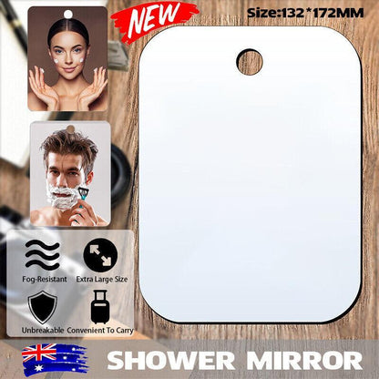 Fogless Polycarbonate Shower Mirror 172x132mm Anti-Fog Shaving Mirror V528-ANTI-FOGMIRROR-73534
