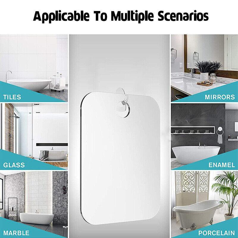 Fogless Polycarbonate Shower Mirror 172x132mm Anti-Fog Shaving Mirror V528-ANTI-FOGMIRROR-73534