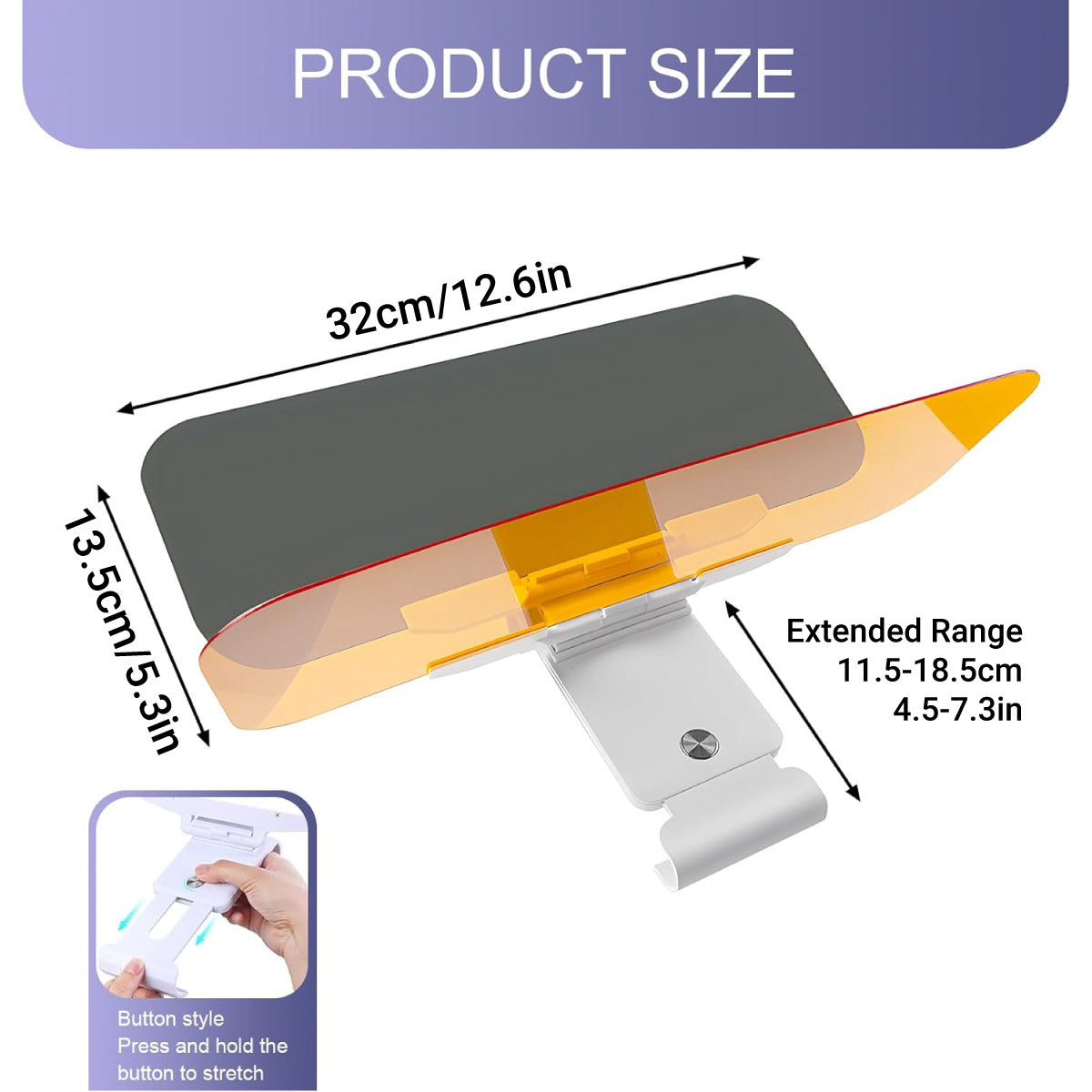 Day Night Anti Glare Sun Visor Mirror High Beam Shield Driver Eye Protection V528-ANTI-GLARE-924470