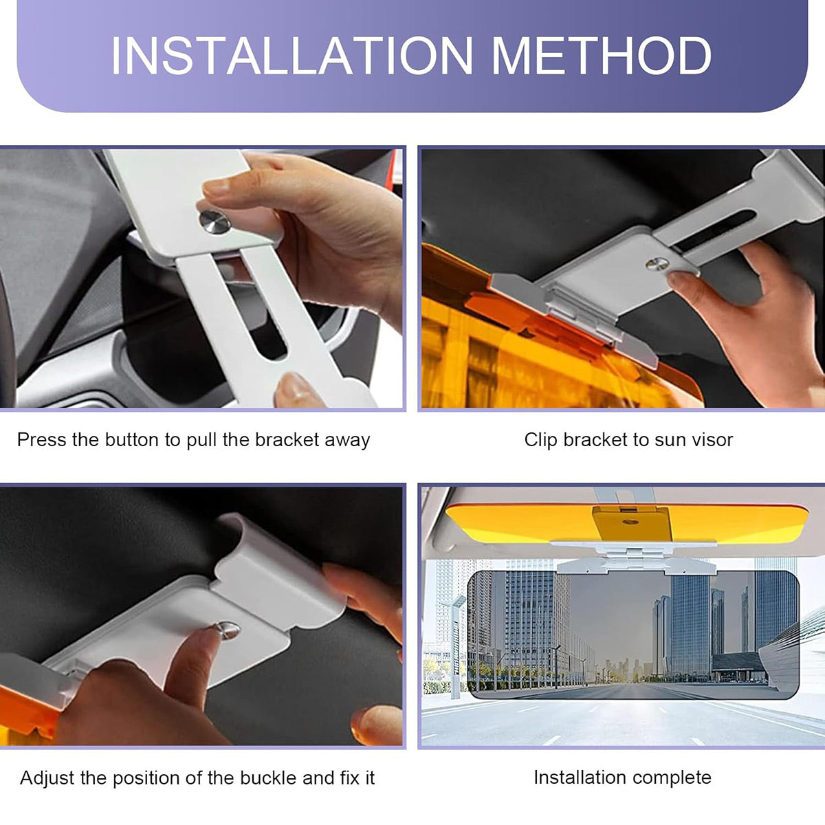 Day Night Anti Glare Sun Visor Mirror High Beam Shield Driver Eye Protection V528-ANTI-GLARE-924470