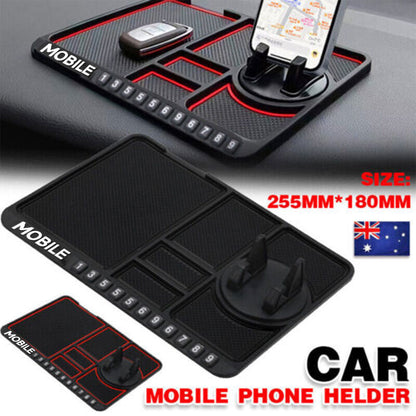 Car Mobile Phone Holder Dashboard Mount Mat Non Slip Grip Stand Anti-Slip Pad - Red V528-ANTI-SLIPMATSFORCAR-RED-535751