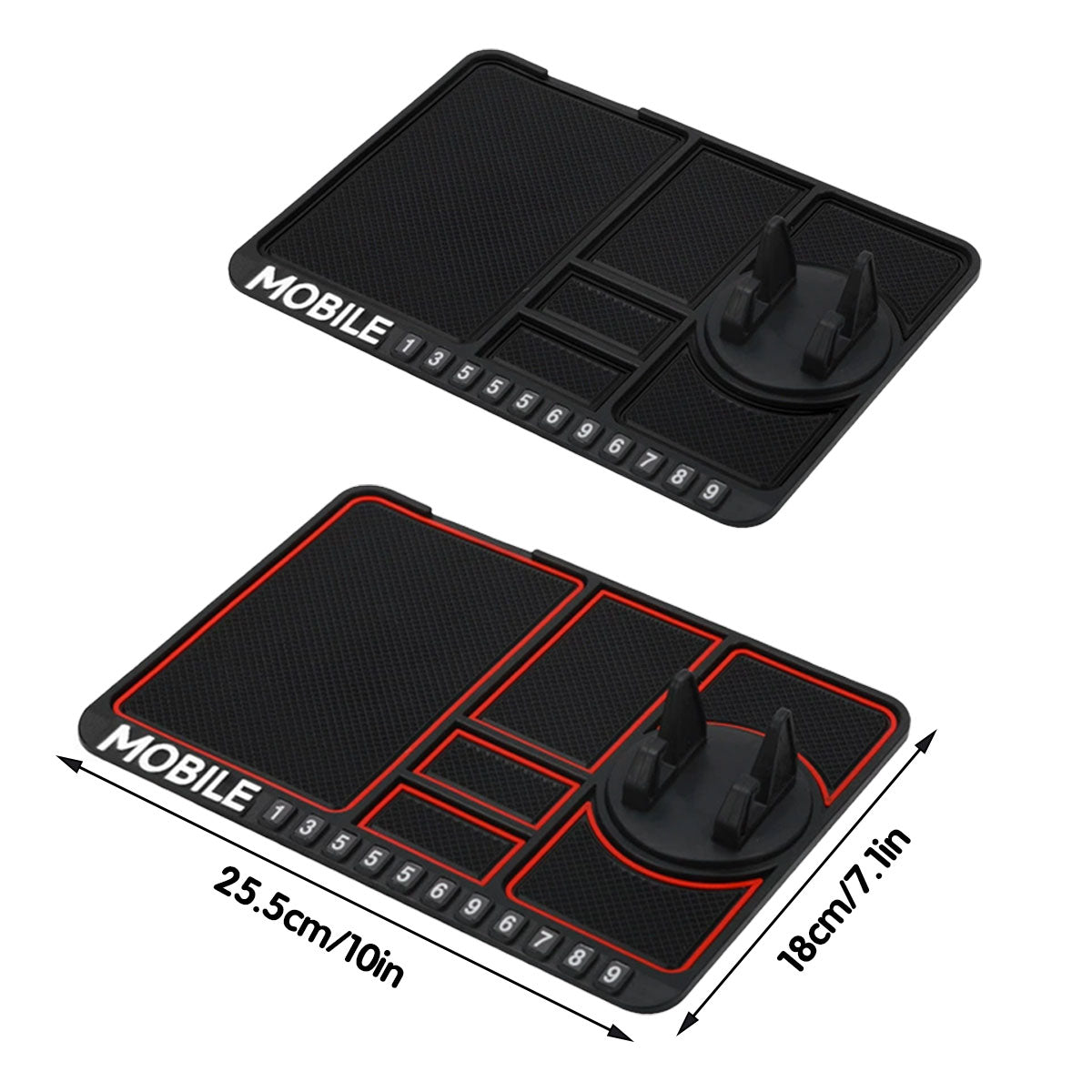 Car Mobile Phone Holder Dashboard Mount Mat Non Slip Grip Stand Anti-Slip Pad - Red V528-ANTI-SLIPMATSFORCAR-RED-535751