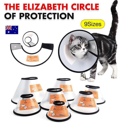 Pet Cat Dog Protective Cone Collar Elizabethan E Collar Wound Healing Recovery - 3 V528-ANTIBITECOLLAR-3-36-42CM-30505