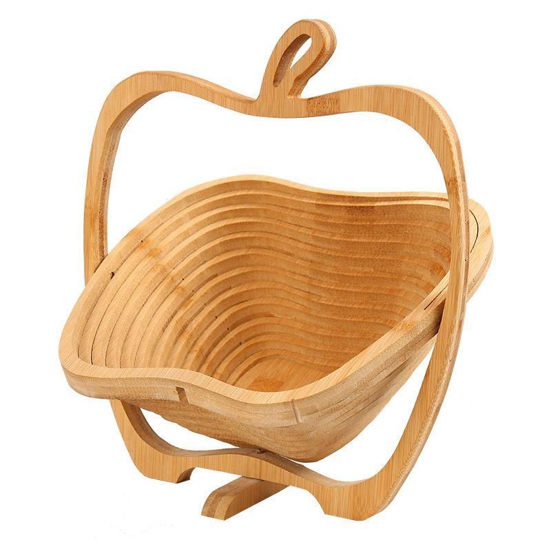 Wooden Fruit and Vegetable Storage Basket for Kitchen Organizing Home Storage V528-APPLE-611592