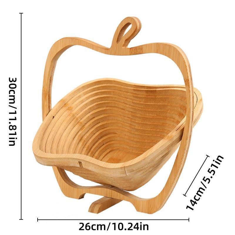 Wooden Fruit and Vegetable Storage Basket for Kitchen Organizing Home Storage V528-APPLE-611592