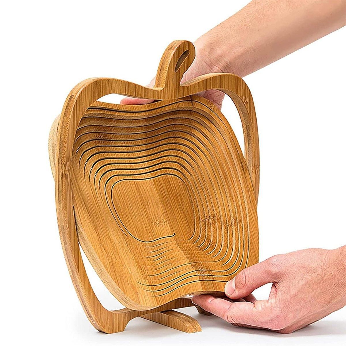 Wooden Fruit and Vegetable Storage Basket for Kitchen Organizing Home Storage V528-APPLE-611592