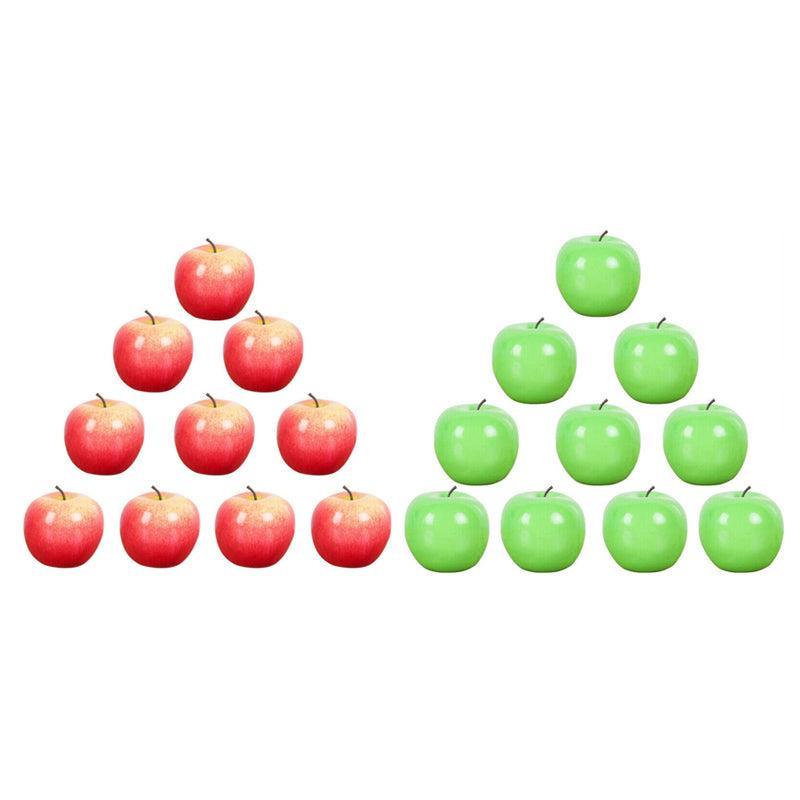 10 X Artificial Green or Red Apples for Home Party Wedding and Shop Decor - Green V528-APPLE-GREEN-10PCS-306461
