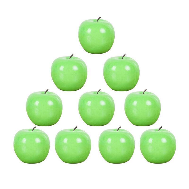 10 X Artificial Green or Red Apples for Home Party Wedding and Shop Decor - Green V528-APPLE-GREEN-10PCS-306461