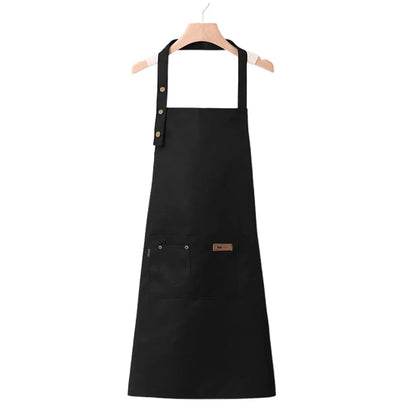 Adjustable Work Apron Neck Strap Waist Tie Kitchen Cooking Bib Apron Men Women - Black V528-APRON-BLACK-795328