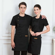 Adjustable Work Apron Neck Strap Waist Tie Kitchen Cooking Bib Apron Men Women - Black V528-APRON-BLACK-795328