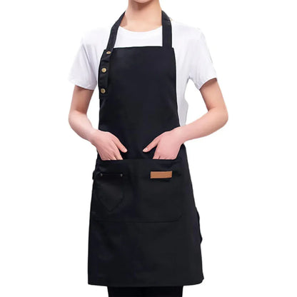 Adjustable Work Apron Neck Strap Waist Tie Kitchen Cooking Bib Apron Men Women - Black V528-APRON-BLACK-795328