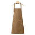 Adjustable Work Apron Neck Strap Waist Tie Kitchen Cooking Bib Apron Men Women - Brown V528-APRON-BROWN-899251