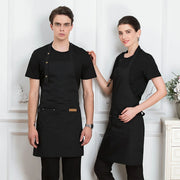 Adjustable Work Apron Neck Strap Waist Tie Kitchen Cooking Bib Apron Men Women - Brown V528-APRON-BROWN-899251