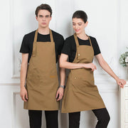 Adjustable Work Apron Neck Strap Waist Tie Kitchen Cooking Bib Apron Men Women - Brown V528-APRON-BROWN-899251