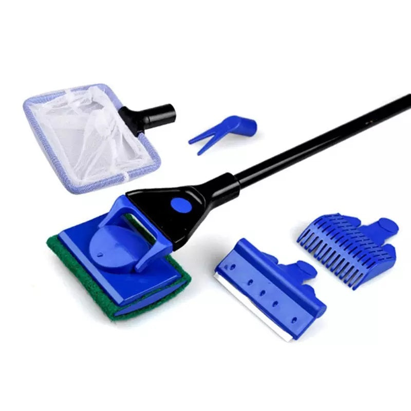 5 in1 Water Aquarium Cleaning Tool Fish Tank Gravel Vacuum Glass Cleaner Brush V528-AQUARIUMCLEANING-433173