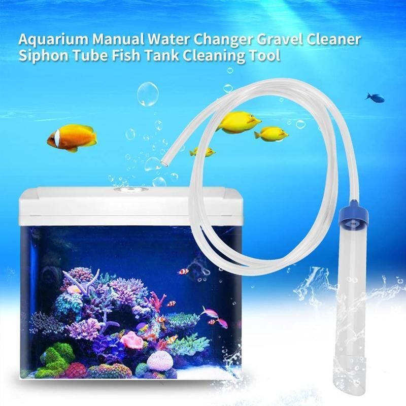 Aquarium Gravel Cleaner Siphon Hose Manual Water Changer for Small Fish Tanks V528-AQUARIUMFISH-462556