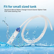 Aquarium Gravel Cleaner Siphon Hose Manual Water Changer for Small Fish Tanks V528-AQUARIUMFISH-462556