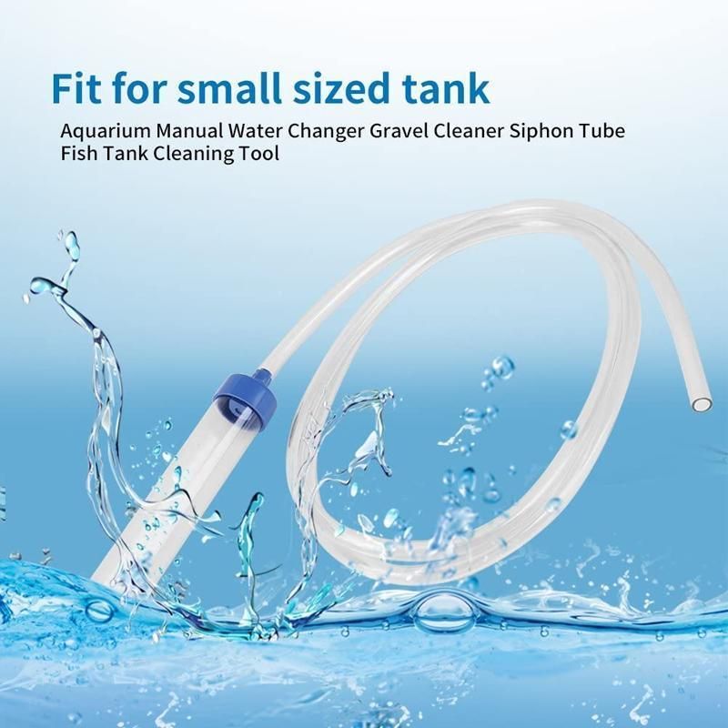 Aquarium Gravel Cleaner Siphon Hose Manual Water Changer for Small Fish Tanks V528-AQUARIUMFISH-462556