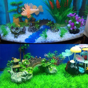 Aquarium Fish Tank Ornament Bridge Resin Rock Pavilion Tree Landscape Decoration - L:19*7*8.5CM V528-AQUARIUMLANDSCAPE-BRIDGE-161710