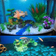 Aquarium Fish Tank Ornament Bridge Resin Rock Pavilion Tree Landscape Decoration - L:19*7*8.5CM V528-AQUARIUMLANDSCAPE-BRIDGE-161710