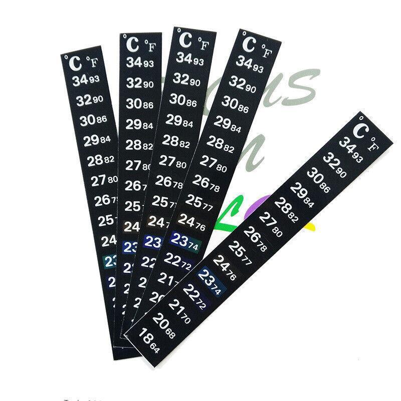 UPTO 10x Aquarium Thermometer Fish Tank Sticker Temperature Strip Dual Scale HOT - 1PC V528-AQUARIUMTHERMOMETER-1PC-573230