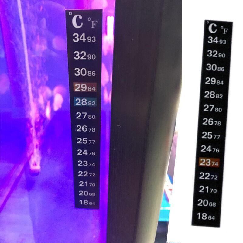 UPTO 10x Aquarium Thermometer Fish Tank Sticker Temperature Strip Dual Scale HOT - 1PC V528-AQUARIUMTHERMOMETER-1PC-573230