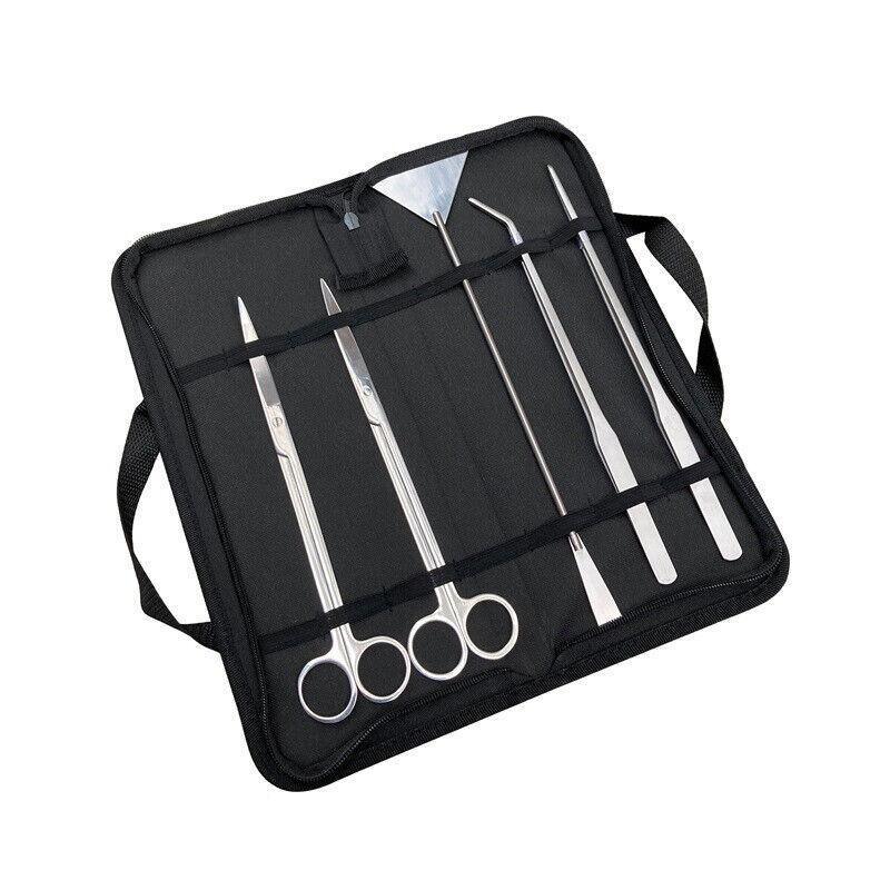 Stainless Steel Aquarium Tool Set Tweezers Scissors Spatula Kit 4 5 6PCS - 4PCS Tool + Bag V528-AQUARIUMTOOL-4PCSTOOLBAG-298797