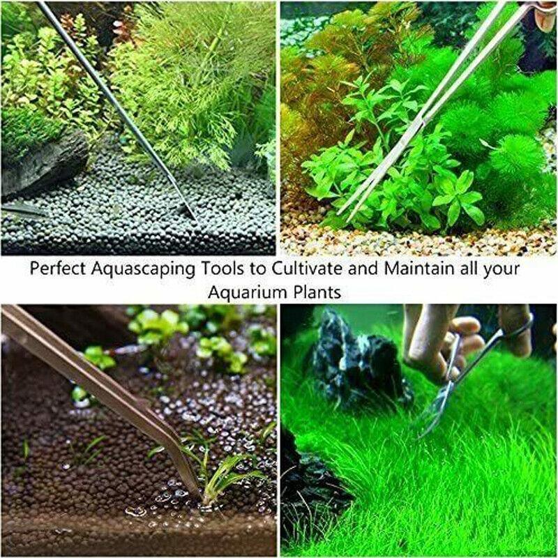 Stainless Steel Aquarium Tool Set Tweezers Scissors Spatula Kit 4 5 6PCS - 5PCS Tool + Bag V528-AQUARIUMTOOL-5PCSTOOL-BAG-600950