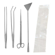 Stainless Steel Aquarium Tool Set Tweezers Scissors Spatula Kit 4 5 6PCS - 5PCS Tool + Bag V528-AQUARIUMTOOL-5PCSTOOL-BAG-600950