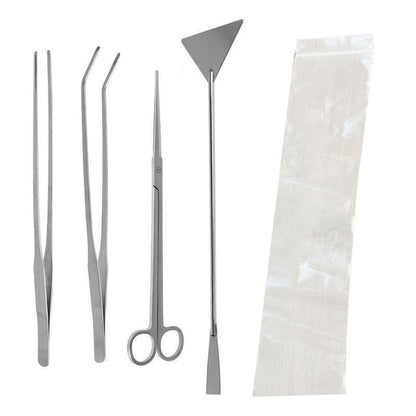 Stainless Steel Aquarium Tool Set Tweezers Scissors Spatula Kit 4 5 6PCS - 5PCS Tool + Bag V528-AQUARIUMTOOL-5PCSTOOL-BAG-600950