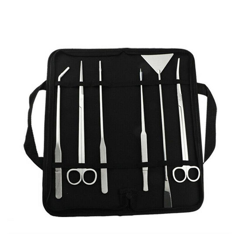 Stainless Steel Aquarium Tool Set Tweezers Scissors Spatula Kit 4 5 6PCS - 5PCS Tool + Bag V528-AQUARIUMTOOL-5PCSTOOL-BAG-600950