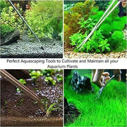 Stainless Steel Aquarium Tool Set Tweezers Scissors Spatula Kit 4 5 6PCS - 6PCS Tool + Bag V528-AQUARIUMTOOL-6PCSTOOL-BAG-917692