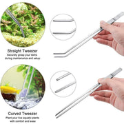Stainless Steel Aquarium Tool Set Tweezers Scissors Spatula Kit 4 5 6PCS - 6PCS Tool + Bag V528-AQUARIUMTOOL-6PCSTOOL-BAG-917692