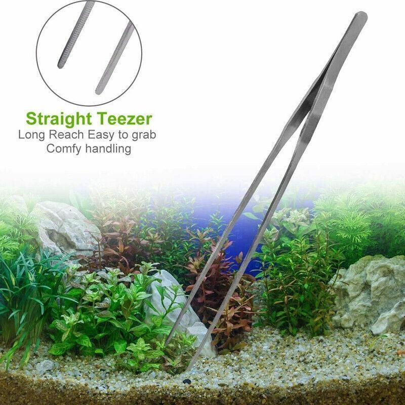 Stainless Steel Aquarium Tool Set Tweezers Scissors Spatula Kit 4 5 6PCS - 6PCS Tool + Bag V528-AQUARIUMTOOL-6PCSTOOL-BAG-917692