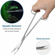 Stainless Steel Aquarium Tool Set Tweezers Scissors Spatula Kit 4 5 6PCS - 6PCS Tool + Bag V528-AQUARIUMTOOL-6PCSTOOL-BAG-917692