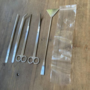 Stainless Steel Aquarium Tool Set Tweezers Scissors Spatula Kit 4 5 6PCS - 6PCS Tool + Bag V528-AQUARIUMTOOL-6PCSTOOL-BAG-917692